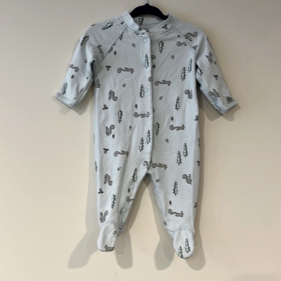 HANNA ANDERSSON Infant 0-3mo Squirrel Organic Full Slap One Piece Footie Sleeper - Picture 1 of 7